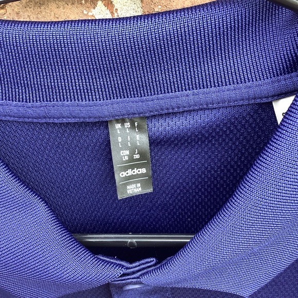 Adidas Polo Men's Size Large Active Performance Blue - Picture 3 of 8